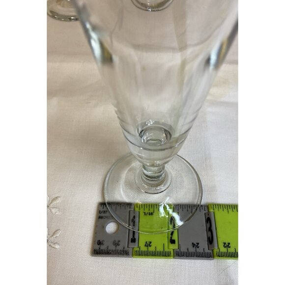Vintage Princess House Heritage Etched Parfait Glasses Pilsner Flutes Set of 4 - Picture 8 of 9